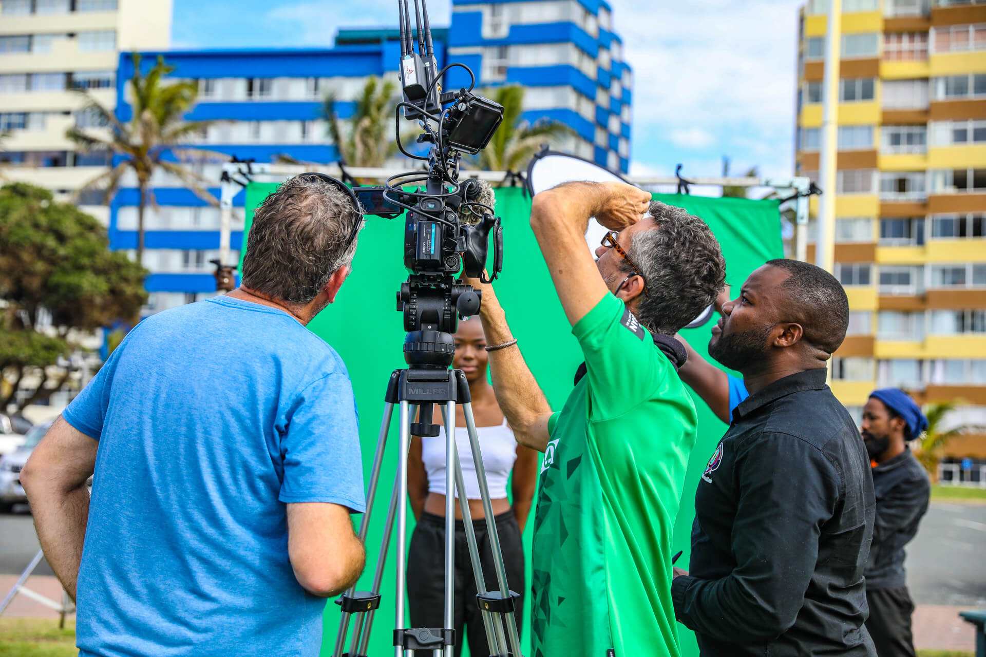 TVC production crew on set — Audio Visual Lab Durban
