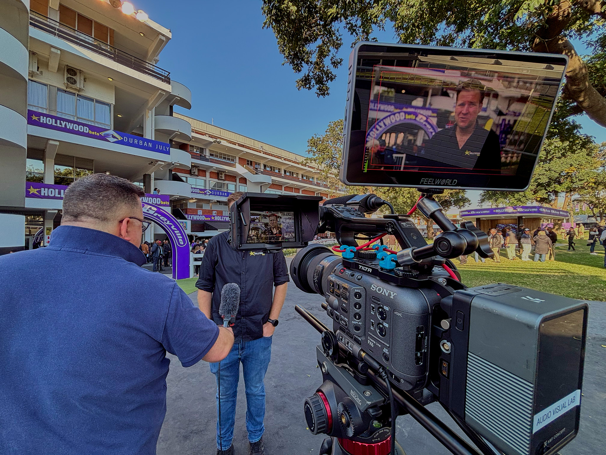 Sound recordist on corporate video production